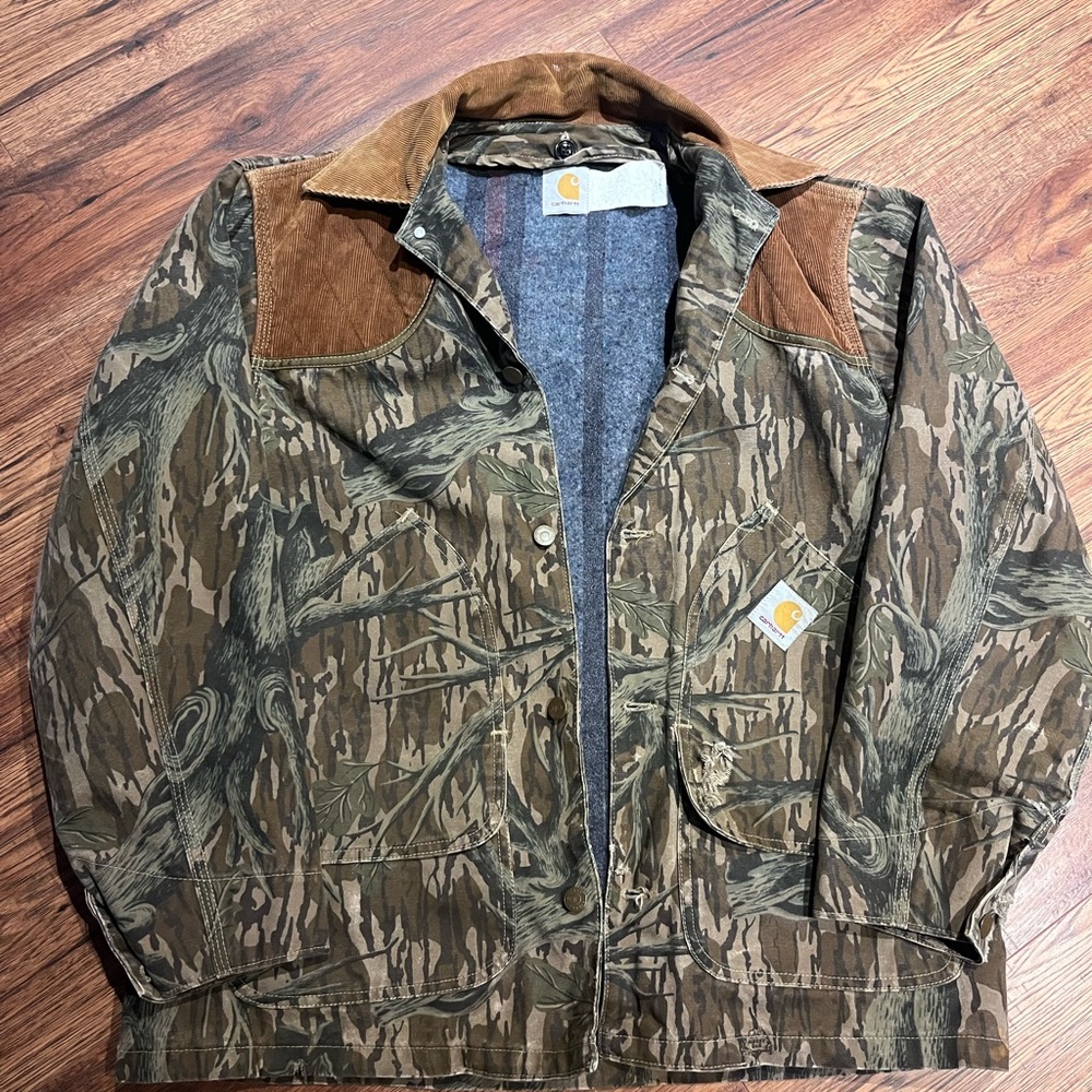Carhartt Mossy Oak CB245 Treestand Chore / Hunting Vintage Workwear Camo Jacket
